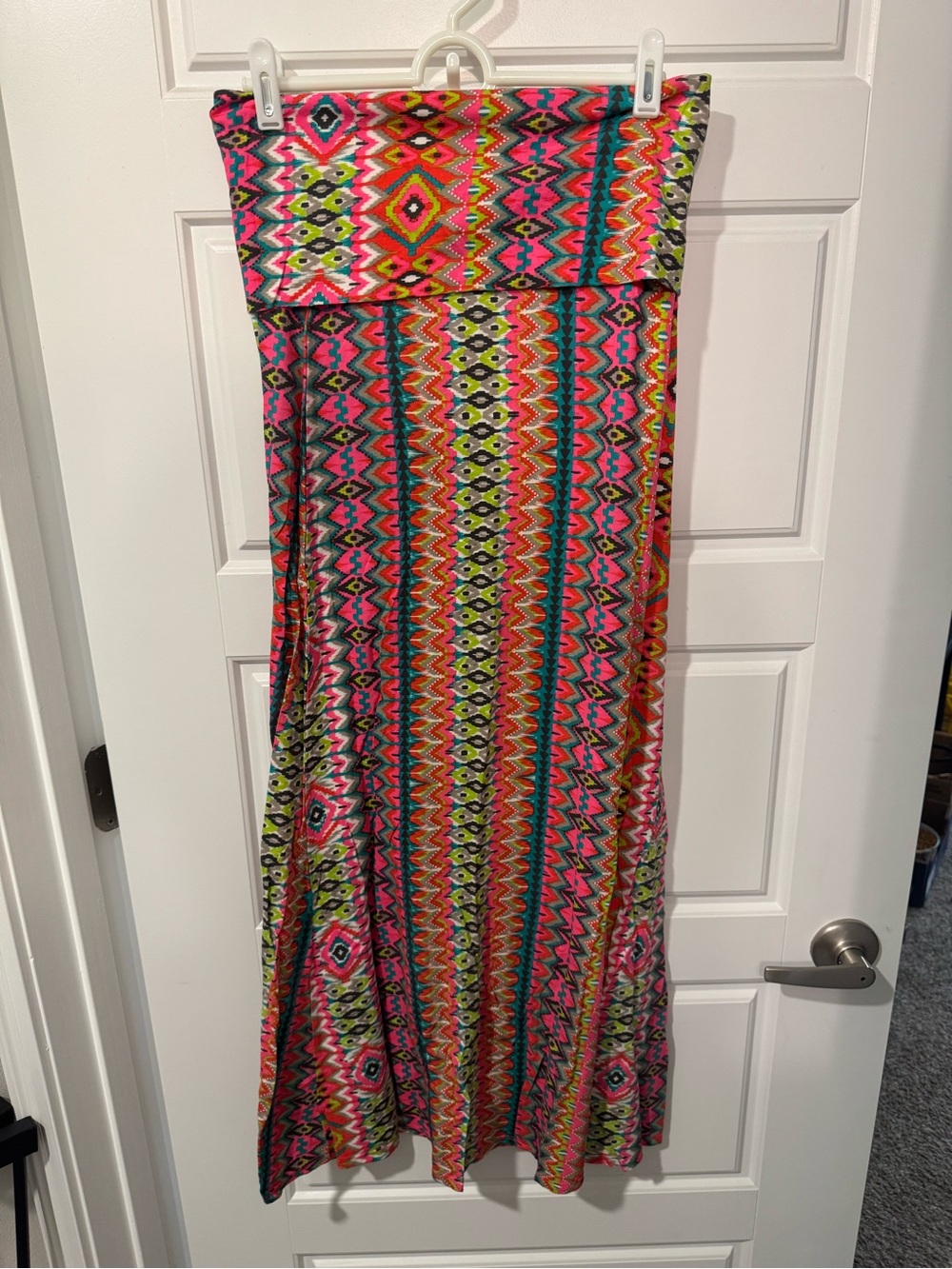 Roxy Vibrant Multicolor Strapless Maxi Skirt